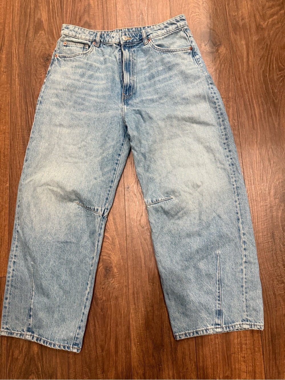 Zara Light Blue Relaxed Wide-Leg Men’s Jeans